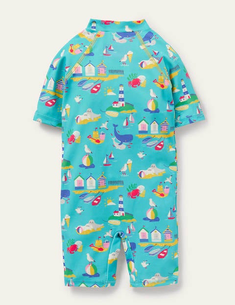 Fun Surf Suit - Aqua Coastal Scene | Boden US