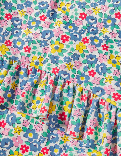 Multiple Spring Clothing Pretty Frill Waist Swimsuit - Multi Spring Floral | Boden UK