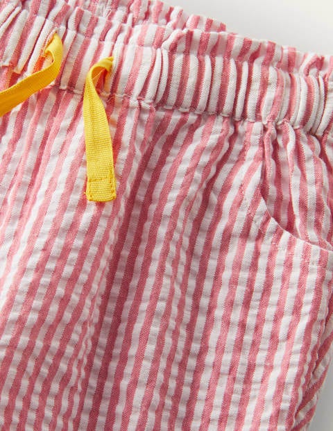 Woven Paperbag Pants - Ivory/Boto Pink Ticking | Boden US
