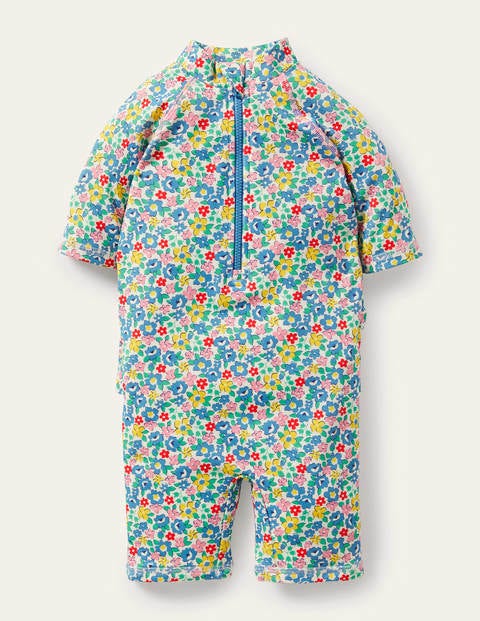 Frilly Sun-Safe Surfsuit Floral Girls Boden