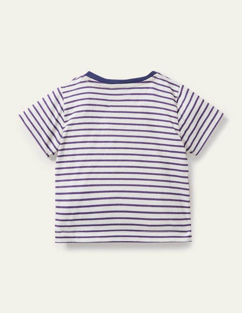 Gris Chiné Vechicles Breton Mini Boden Garçons'Applique Breton T-Shirt 