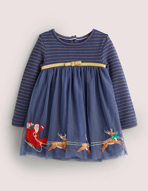 Robe de fête en tulle Fille Boden, BLU