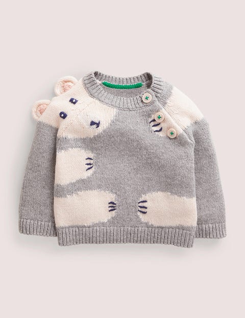 Pull de Noël fun Bébé Boden, GRY