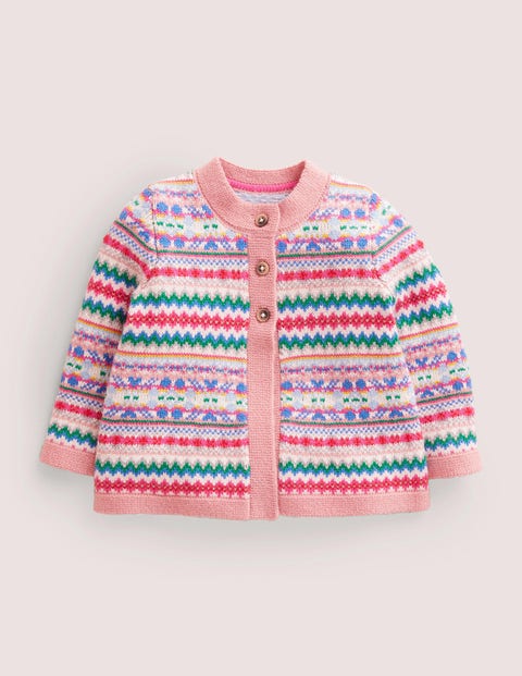 Gilet à motif jacquard intégral Bébé Boden, PNK