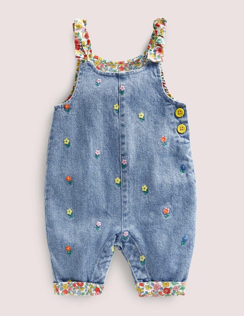 Salopette tissée à nœuds Bébé Boden, Denim