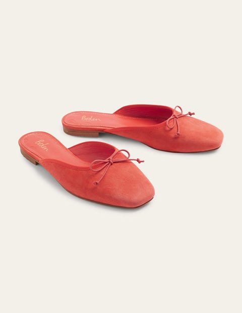 Mules façon ballerines Femme Boden, RED