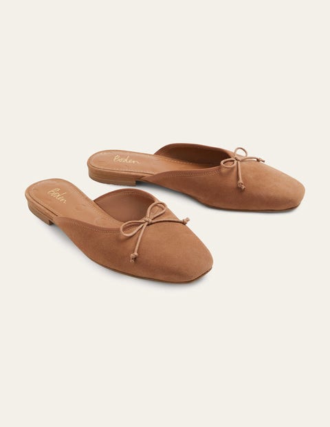 Mules façon ballerines Femme Boden, TAN