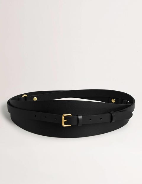 Wide Wrap Waist Belt - Black | Boden US