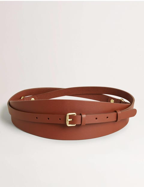 Wide Waist Belt in Tan