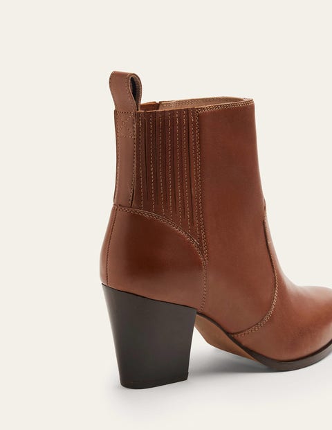 tan western ankle boot