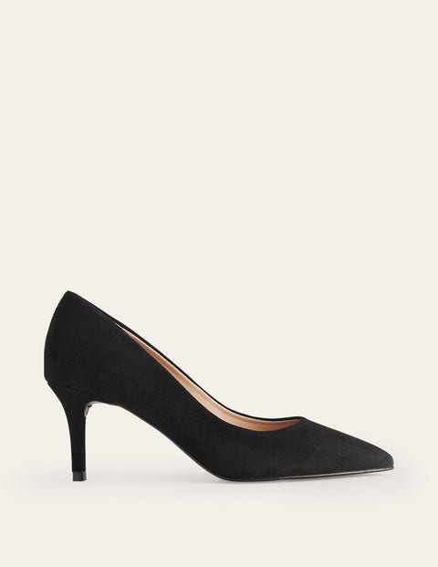 Boden Classic Suede Heels Black Women