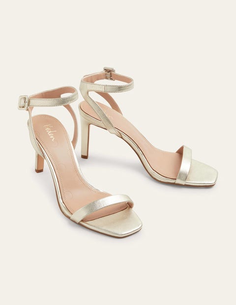 Sandales à talons et brides Femme Boden, GLD