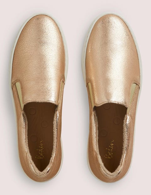 Slip-on Sneakers - Metallic Gold | Boden US