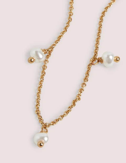Delicate Jewelled Necklace - Pearl | Boden US