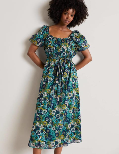 Hettie Scoop Neck Maxi Dress - Emerald 