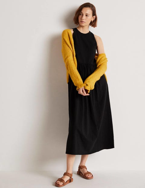 Sleeveless Jersey Midi Dress Black Boden US