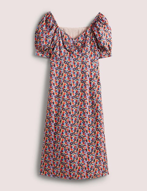 Sweetheart Midi Tea Dress - Multi, Tulip Cluster | Boden UK