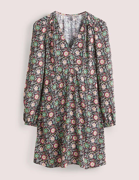 V-Neck Tea Dress - Multi, Enchanting Twig | Boden UK