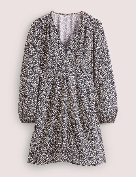 Kleid mit V-Ausschnitt Damen Boden