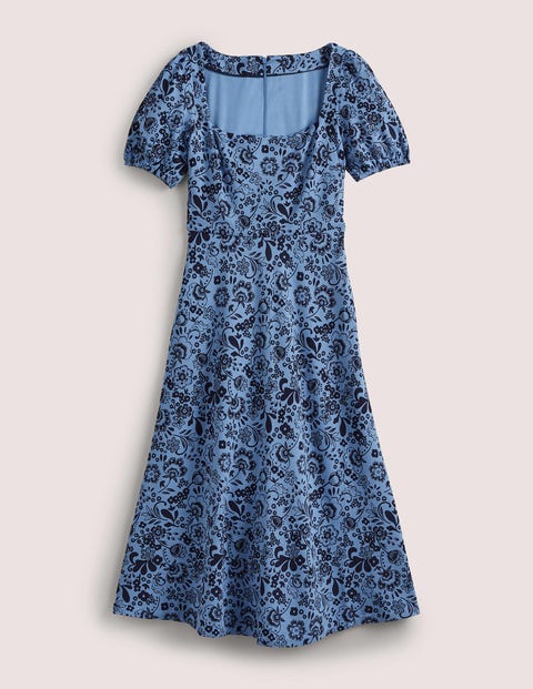 Short Sleeve Jersey Midi Dress - Hunter 