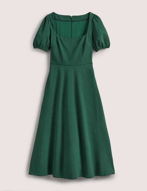 Short Sleeve Jersey Midi Dress - Hunter Green | Boden US
