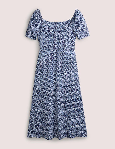 Jersey-Midikleid mit Herzausschnitt Damen Boden