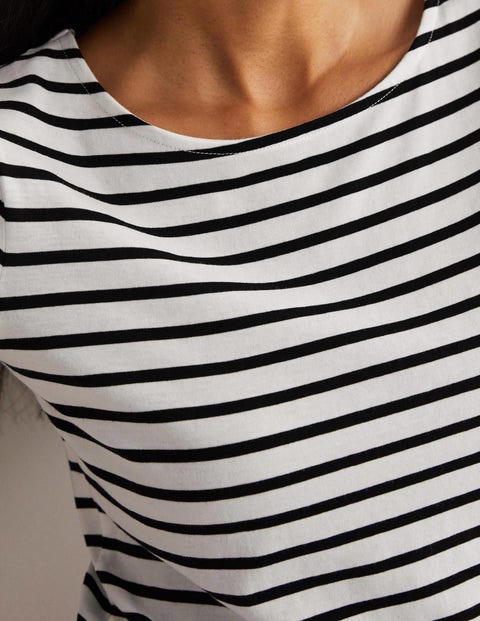 Short Sleeve Breton T-Shirt - Ivory 