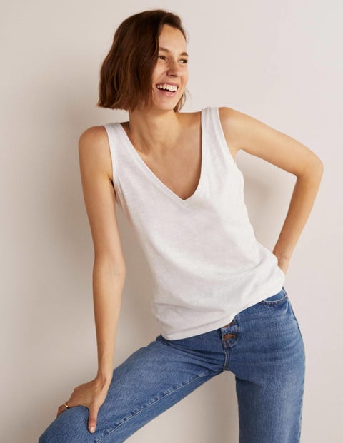 Le débardeur en coton Femme Boden, WHT