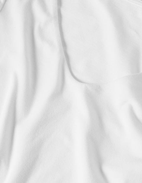 Top double épaisseur à col V Femme Boden, WHT