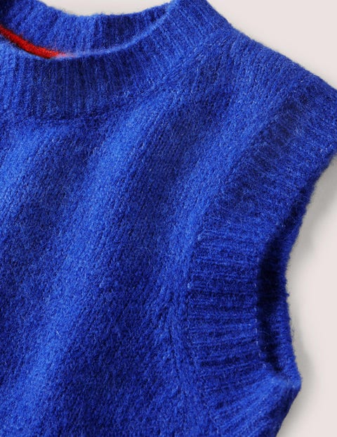 Fluffy Sweater Vest - Cobalt Blue 