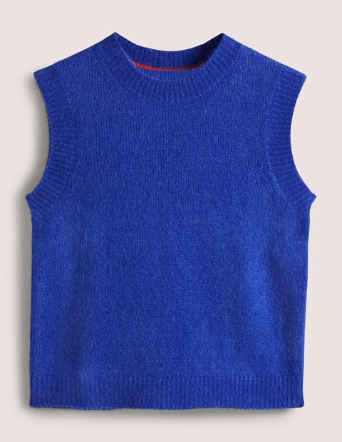 Fluffy Sweater Vest - Cobalt Blue 