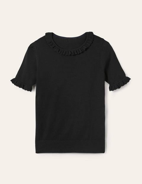 Merino Knitted T-shirt - Black | Boden US