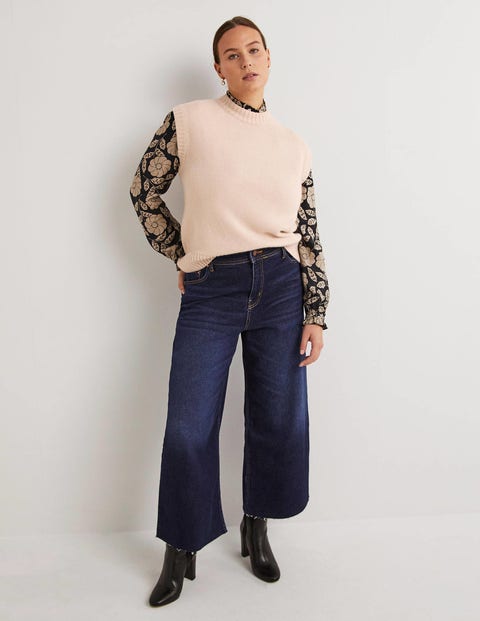 Chunky Cashmere Crew Vest Top - Rope
