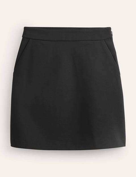 Boden Jersey A-line Mini Skirt Black Women