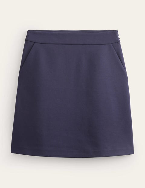Ponte A-line Mini Skirt - Navy | Boden UK