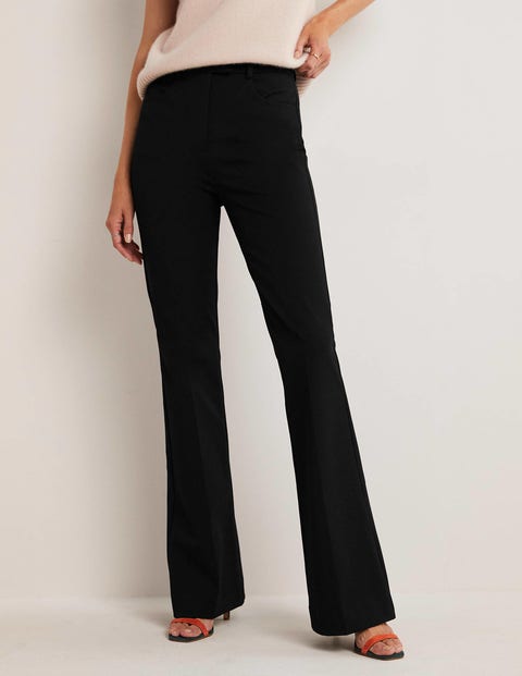 High Waisted Flared Trousers - Black | Boden US
