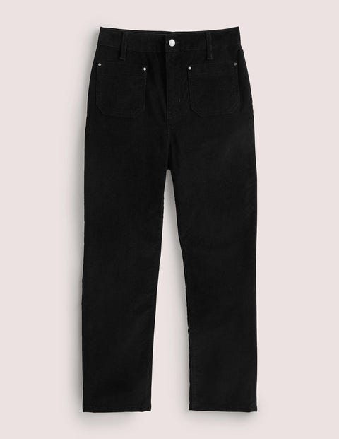 Straight Leg Corduroy Jeans - Black