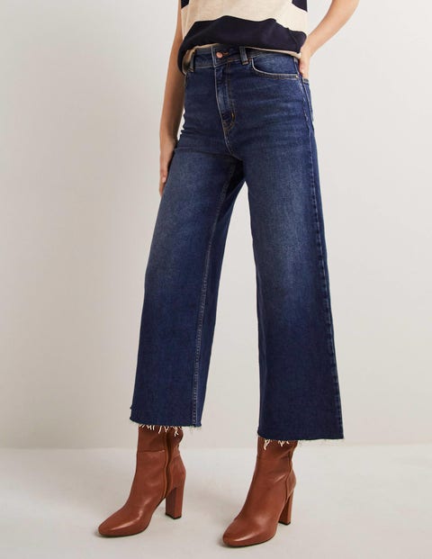 Boden Womens High Rise Wide Leg Jeans