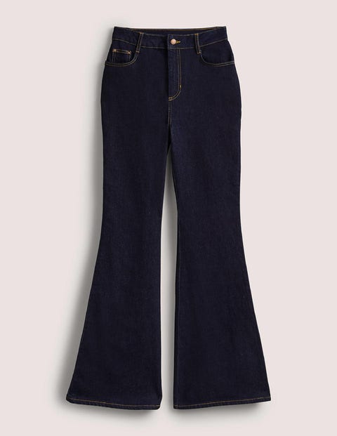 Elegante Jeans mit Schlag und hoher Taille Damen Boden