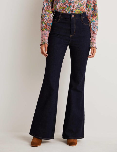 High Waist Smart Flare Jeans - Indigo