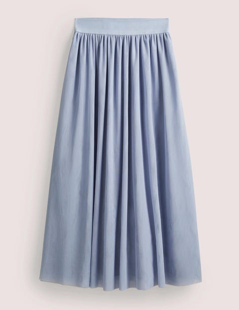 Tulle Full Midi Skirt - Dusty Blue | Boden US