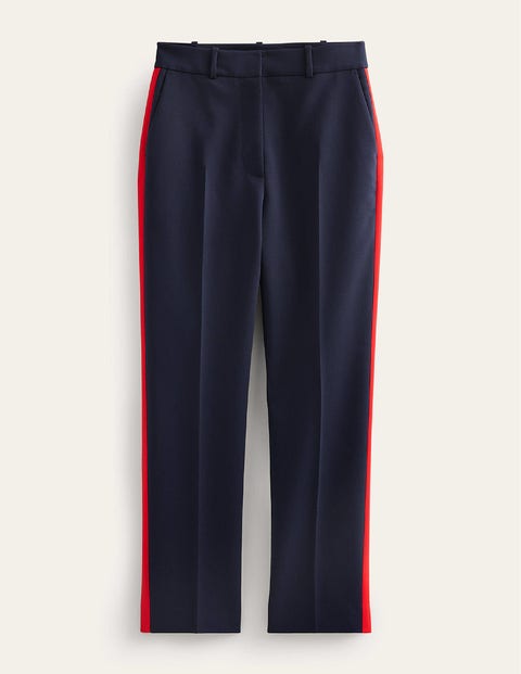 Boden Kew Side Stripe Pants Navy W/side Stripe Women