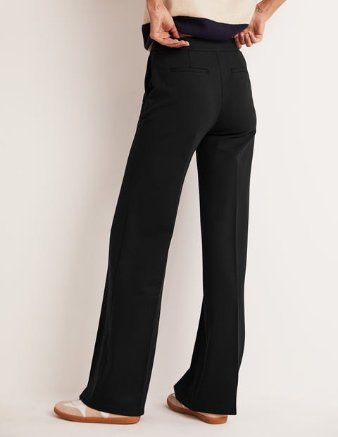 Hampshire Jersey Trousers - Black | Boden UK