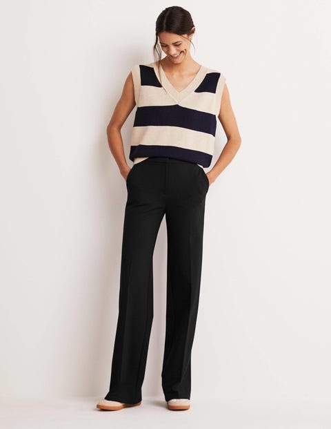 Pantalon Hampshire en point de Rome Femme Boden, NAV