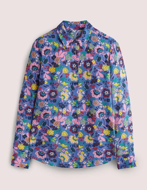 Silk Shirt Blue Women Boden