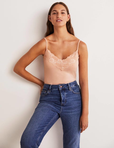 Lace Cami Top Pink Women Boden