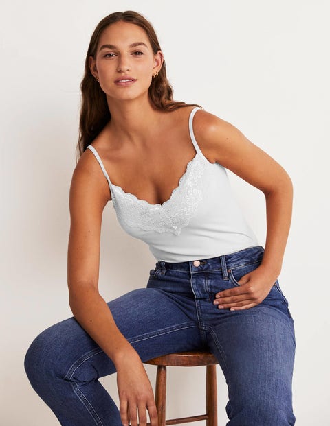 Lace Cami Top - Black | Boden UK