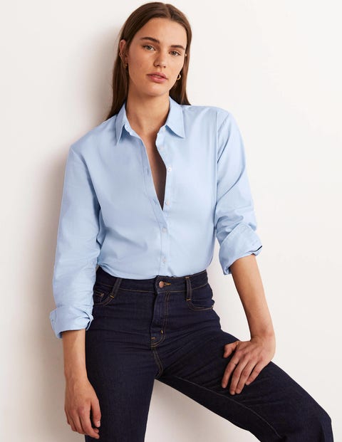 Classic Cotton Shirt - Blue Oxford | Boden US