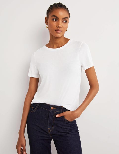 Soft Touch T-Shirt - White | Boden UK