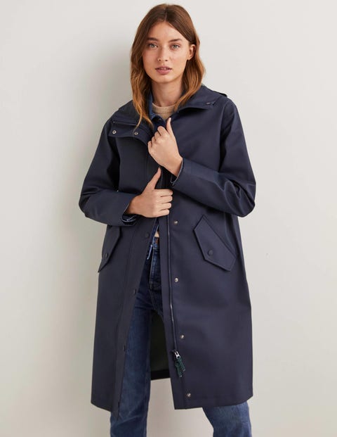 HUNTER Womens Original Raincoat in Blue